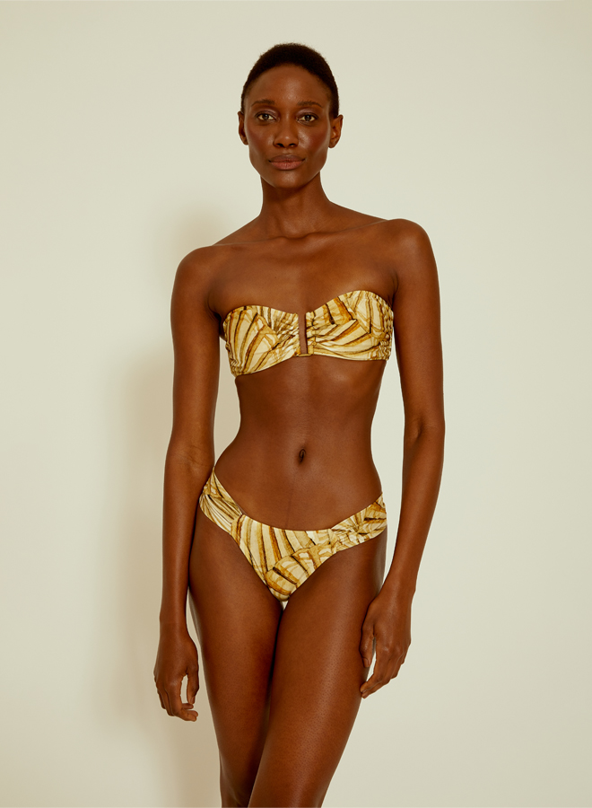 Amalfi Drop Bandeau Draped Bikini