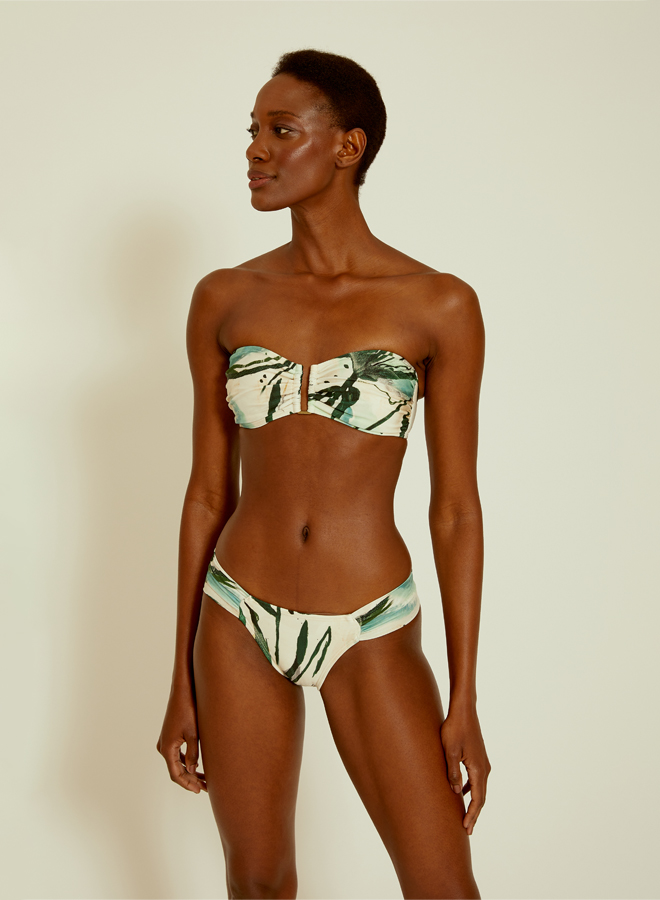 Zaire Drop Bandeau Draped Bikini