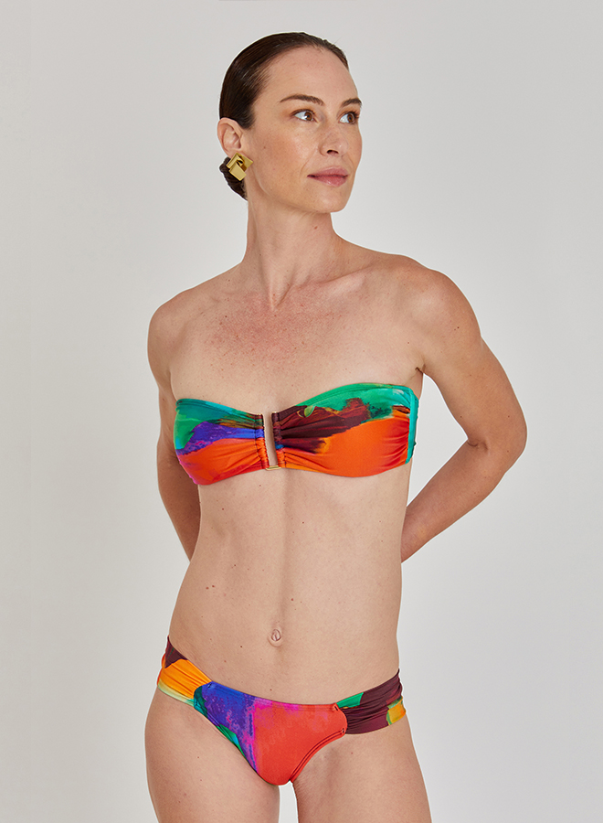 ITAQUI DROP BANDEAU DRAPED BIKINI
