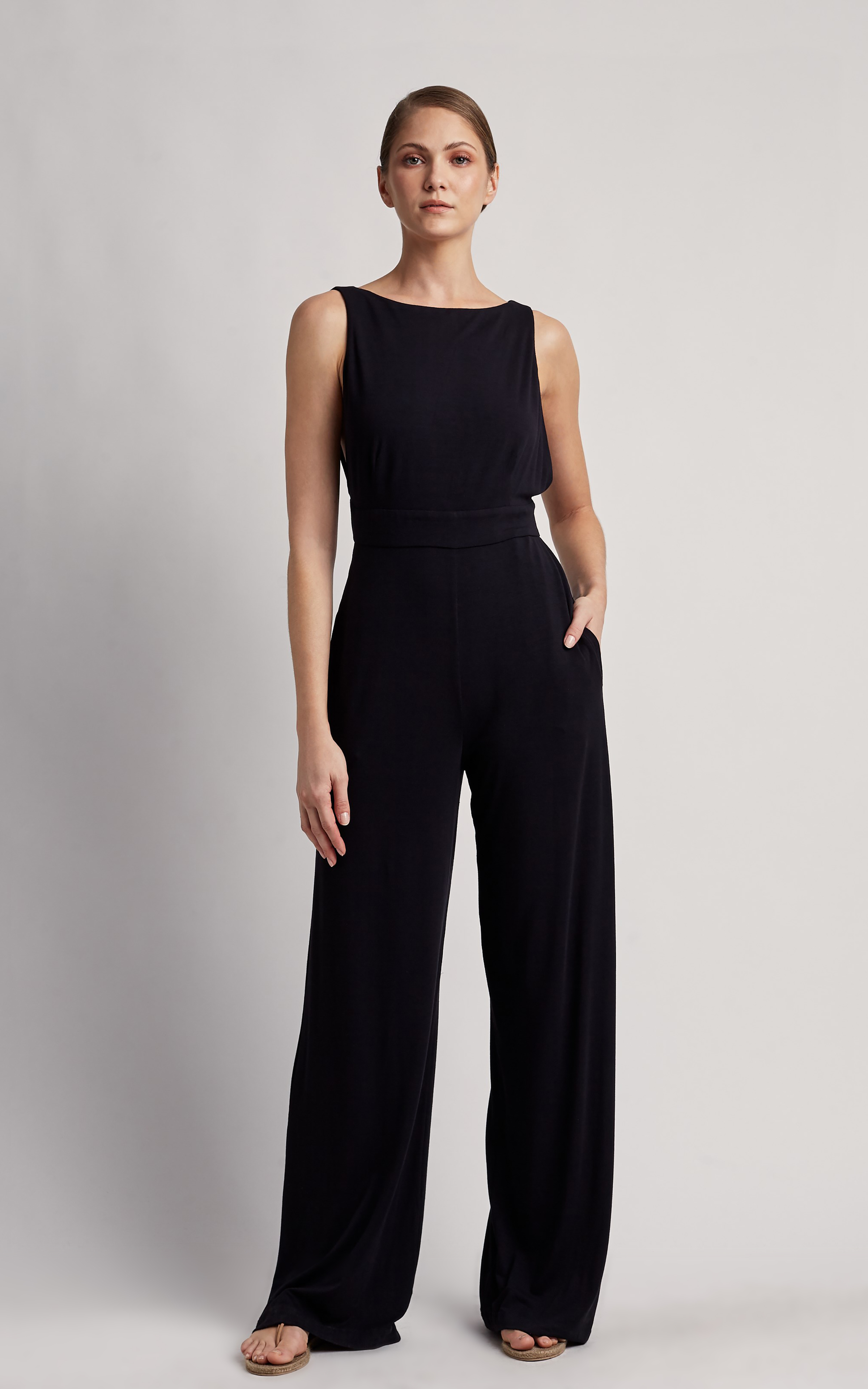 Black Mesh Jumpsuit