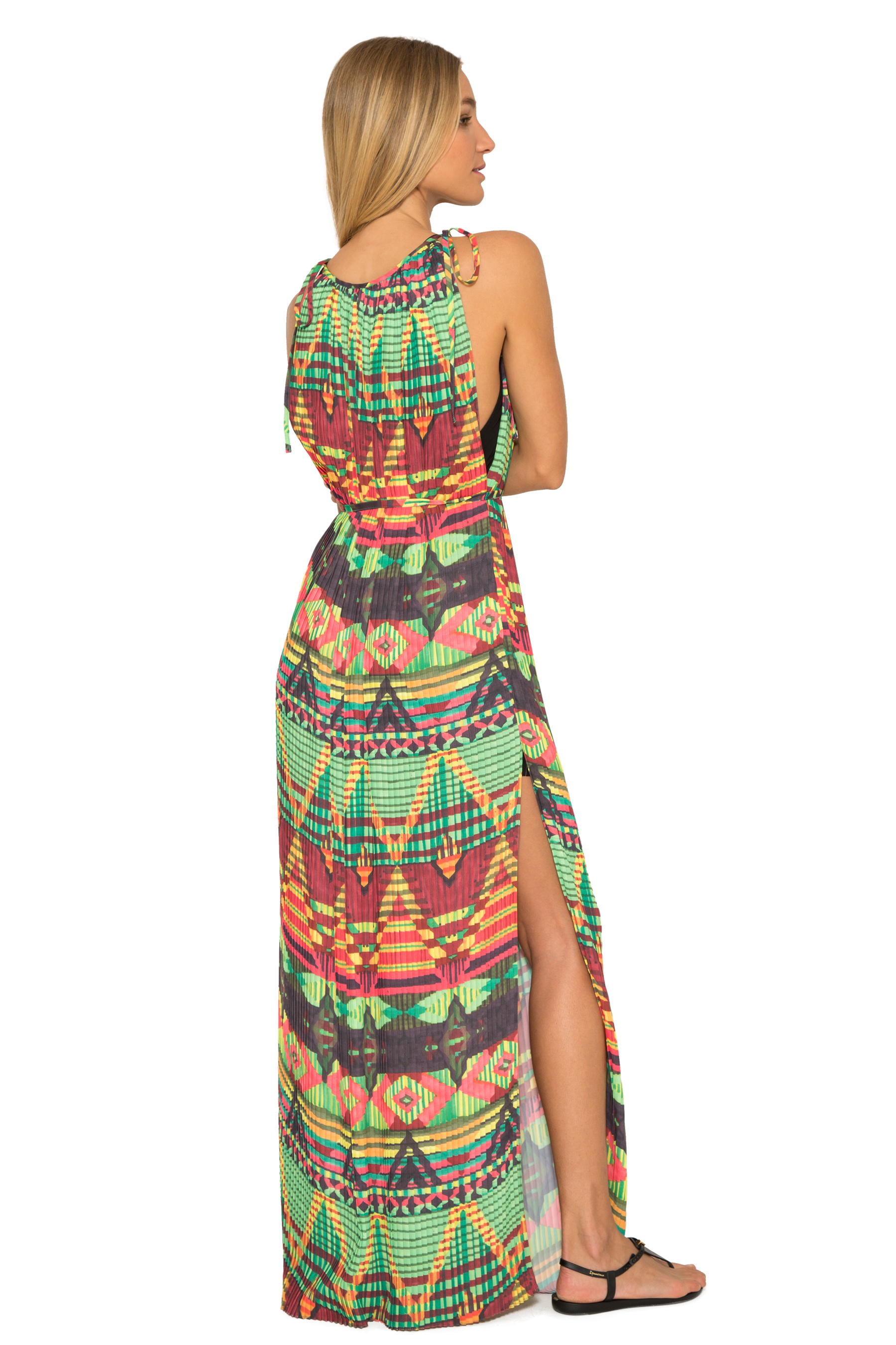 Balinese Long Pleated Dress