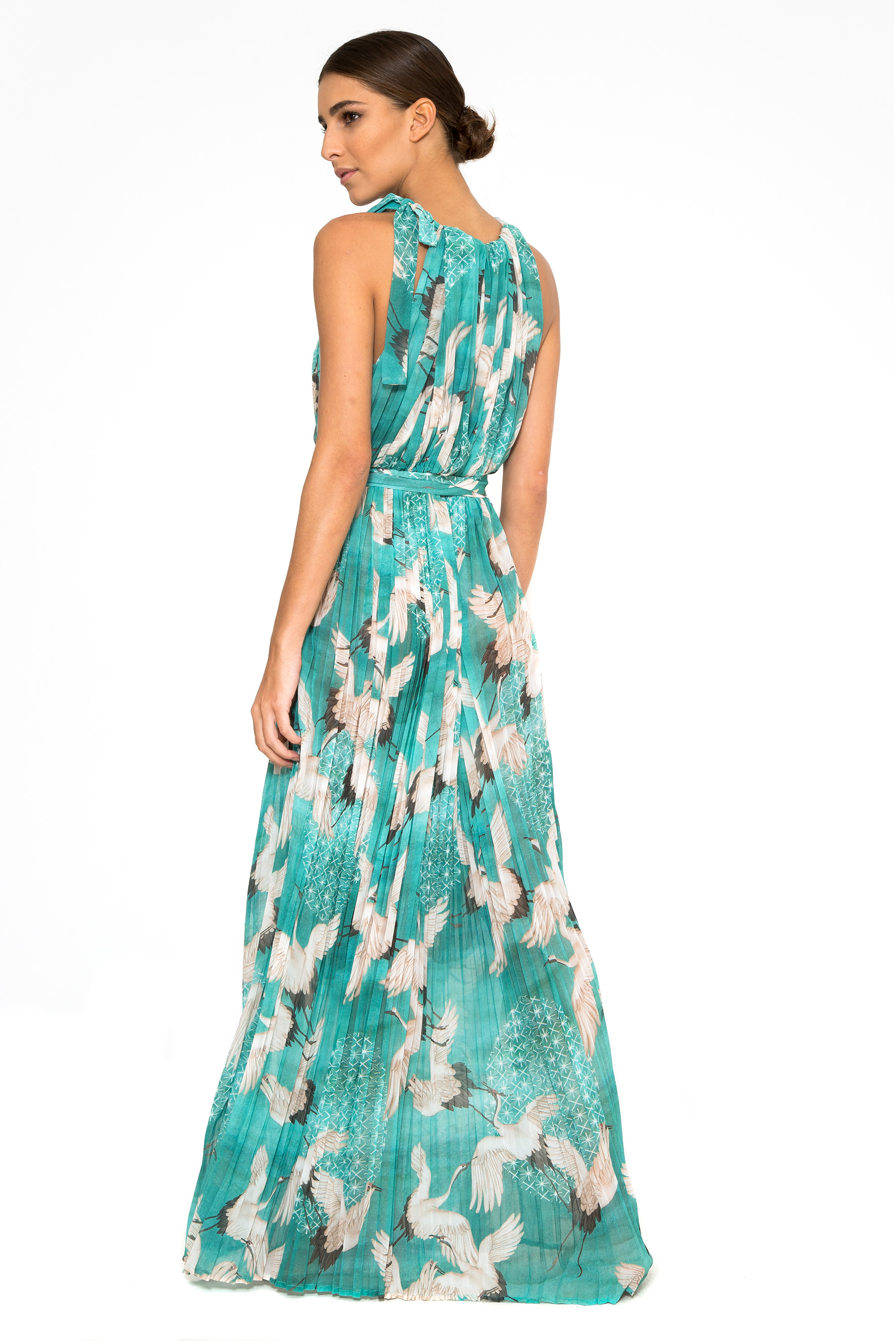 Naomi Pleated Long Dress