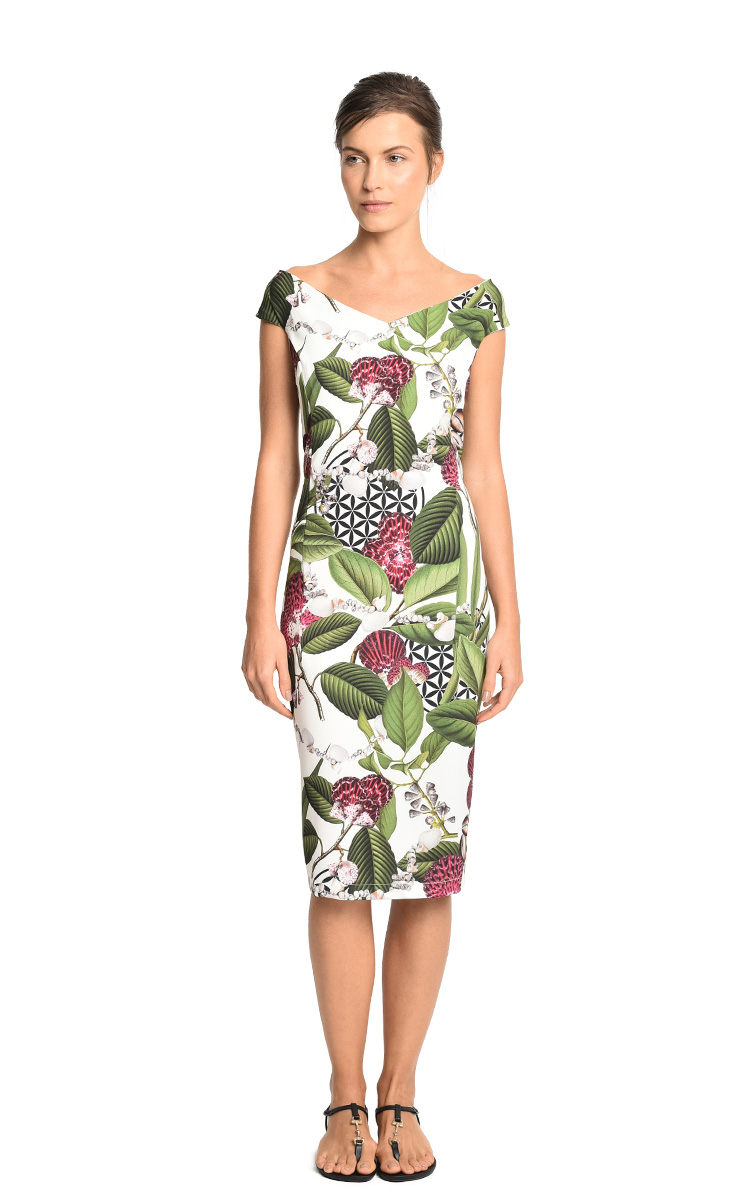 Floral Fidji Jersey Dress