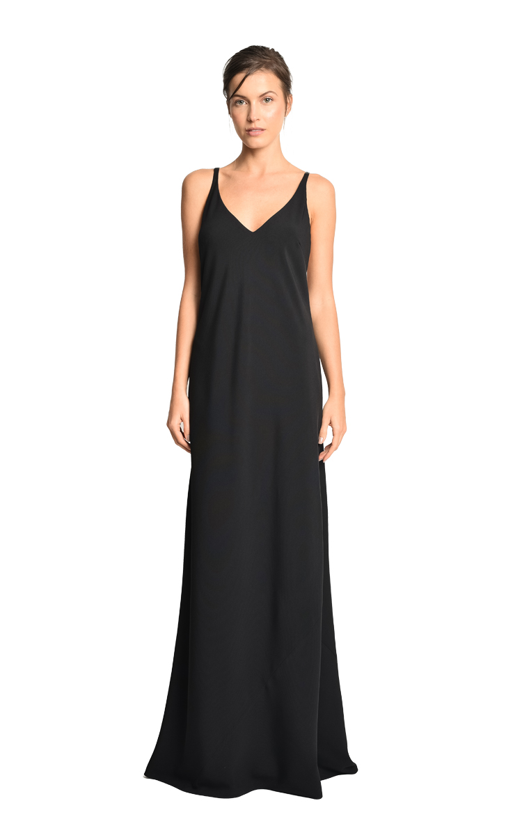 Black Saddlery Long Dress 