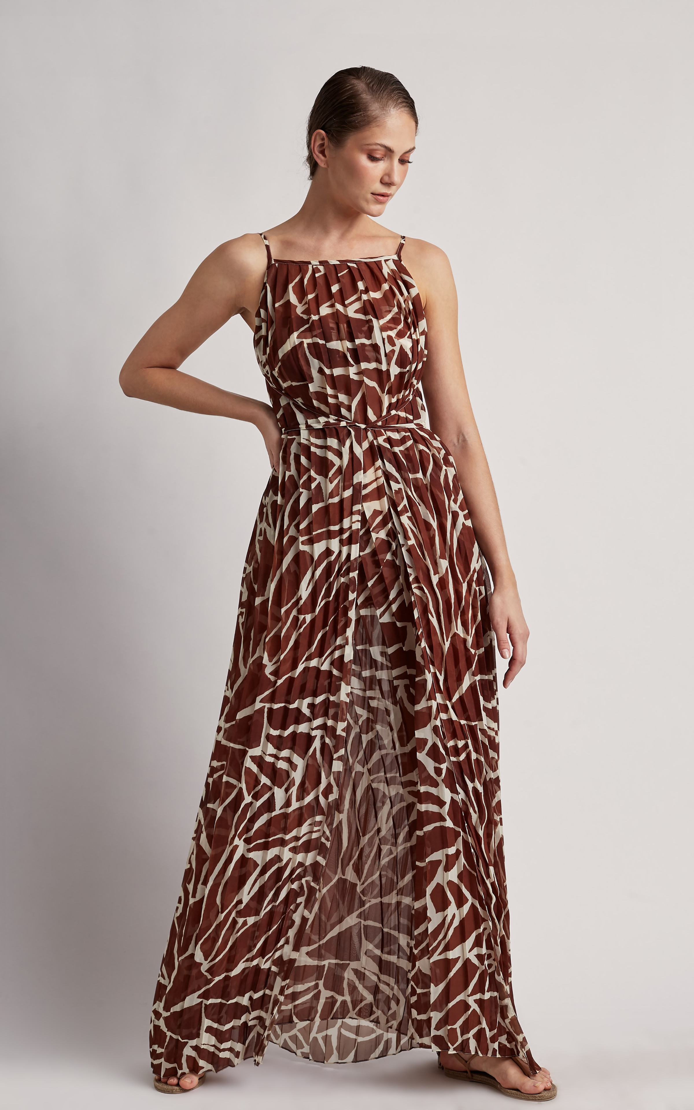 Giraffe Pleated Cover-Up