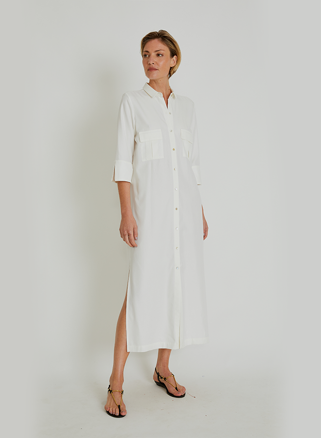 Off White Utilitarian Pocket Shirt Dress | Lenny Niemeyer Europe