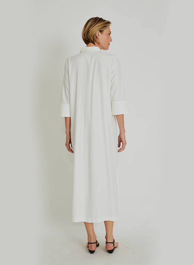 Off White Utilitarian Pocket Shirt Dress