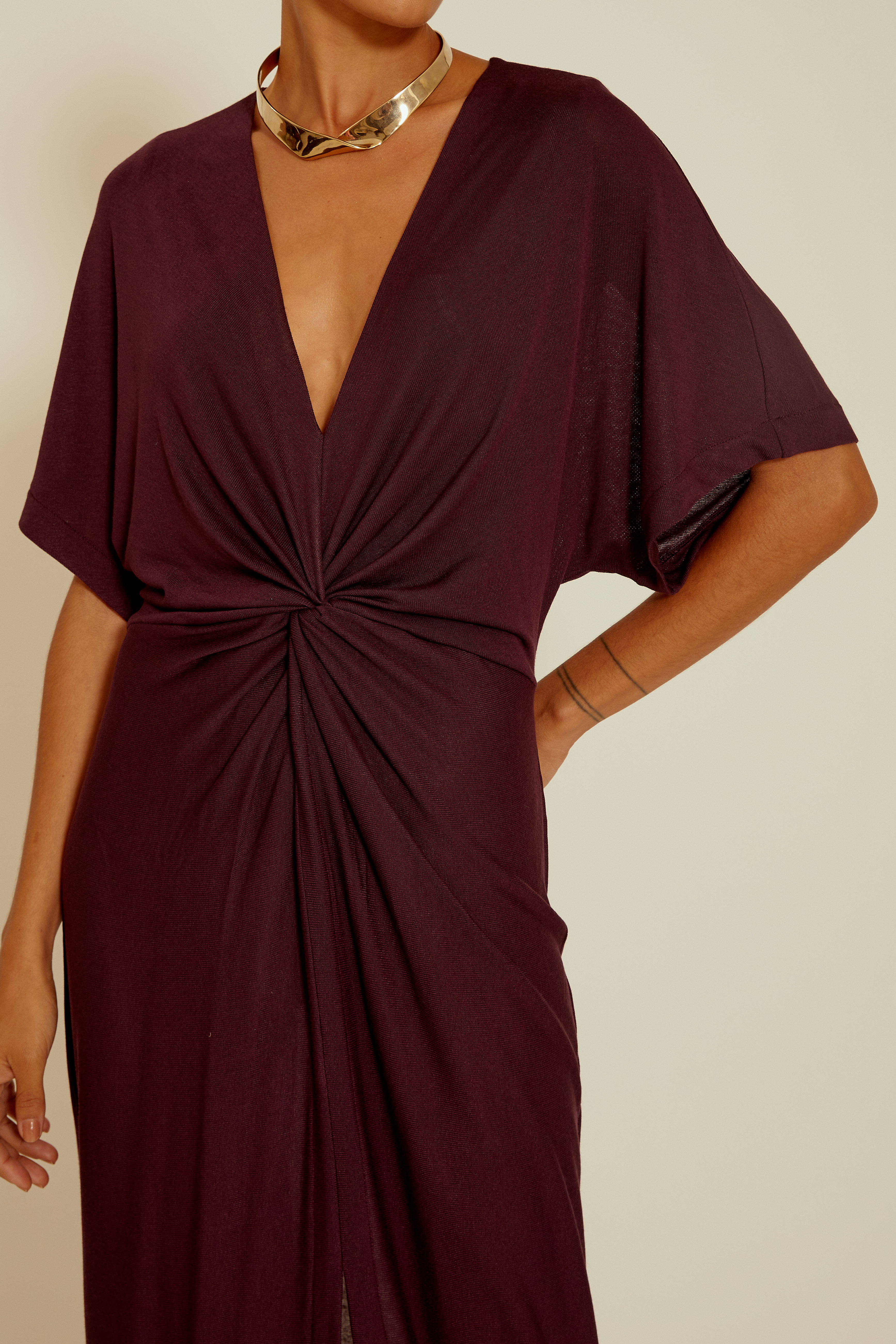 Blueberry V-Neck Cover-Up