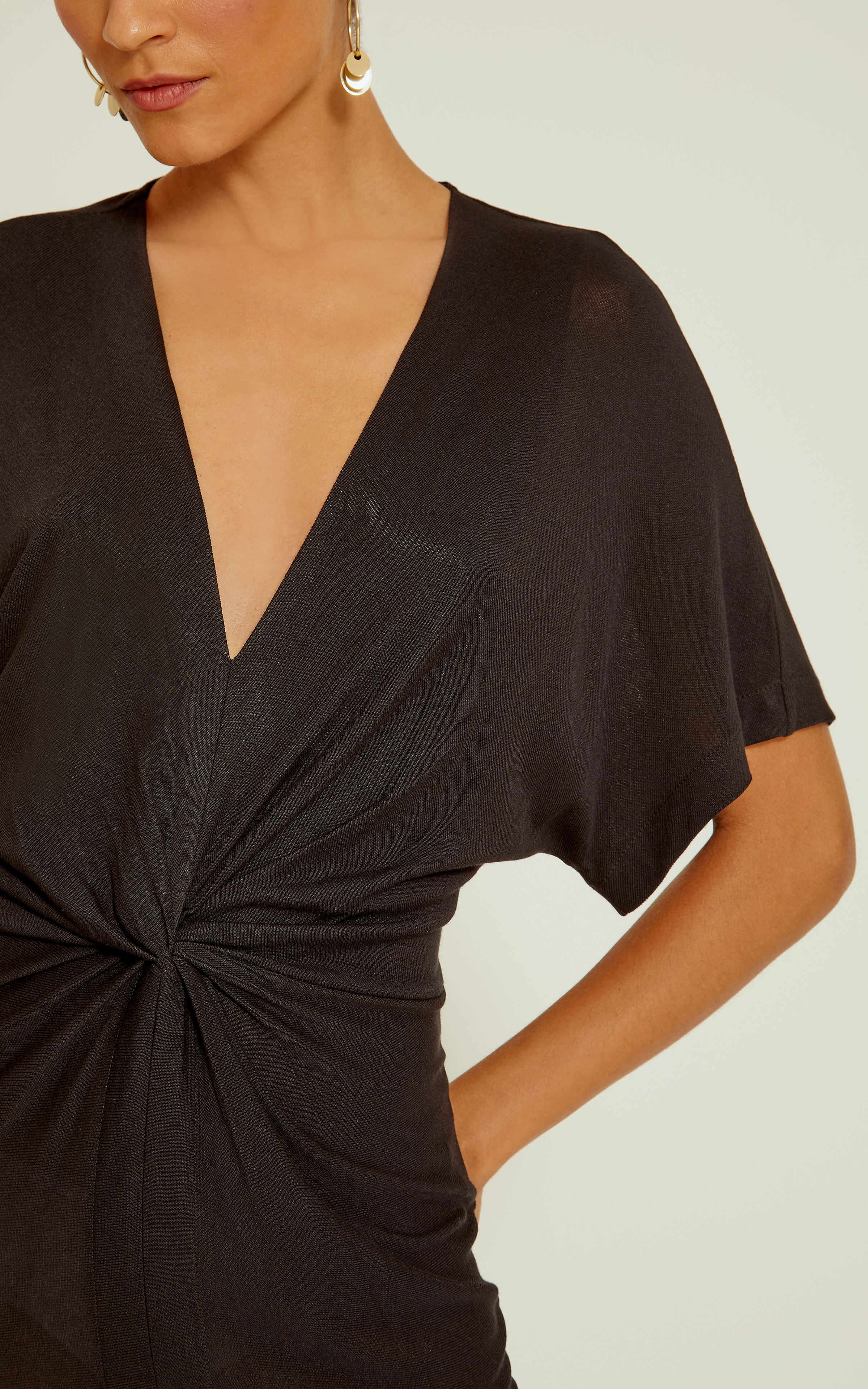 Black V-Neck Cover-Up