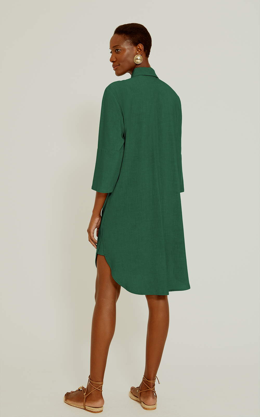Brunswick Green Basic Shirt Dress