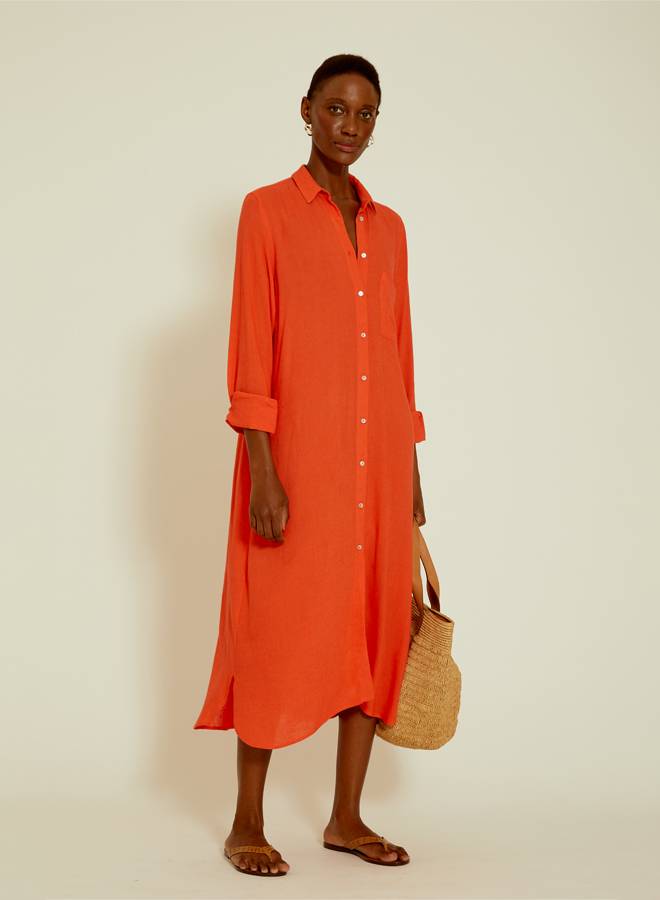 Granita Long Sleeve Shirt Dress 