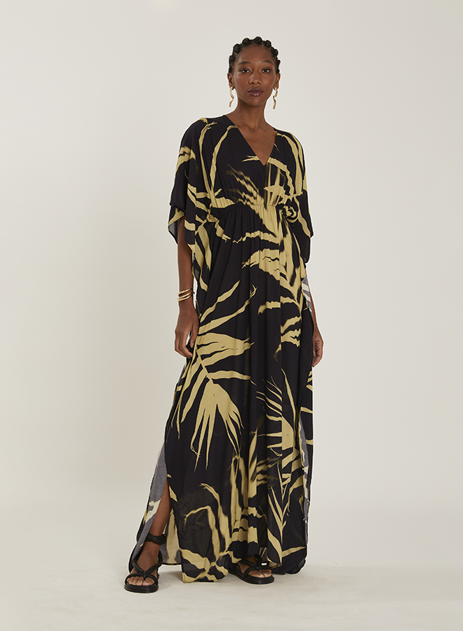 REFLECTION RUFFLE KAFTAN