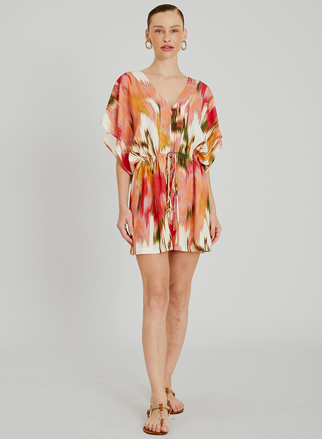 ARAL MINI SLEEVES BEACH KAFTAN