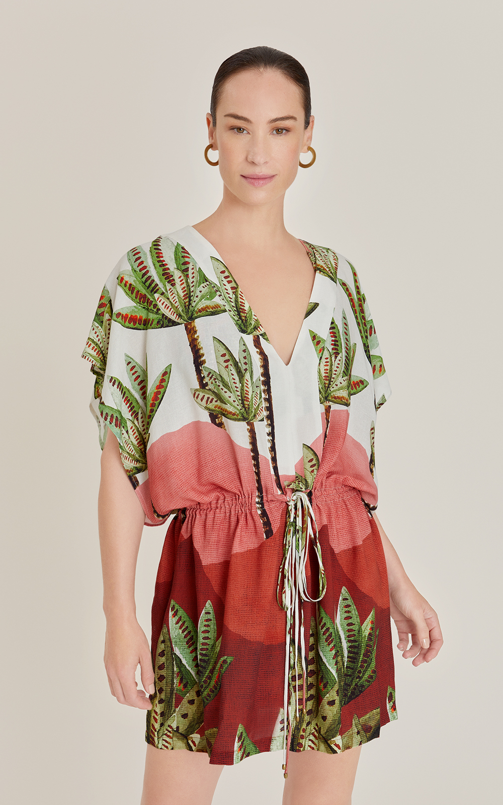 AROEIRA MINI SLEEVES BEACH KAFTAN