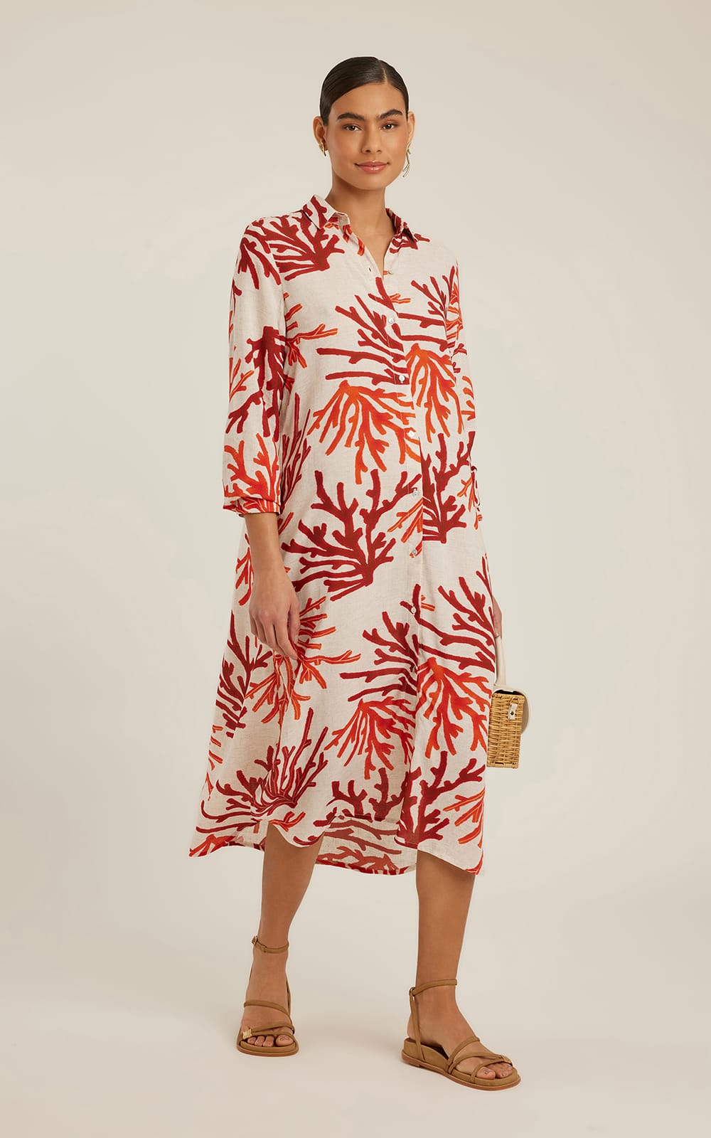 NORONHA ROUNDED HEM CHEMISIER