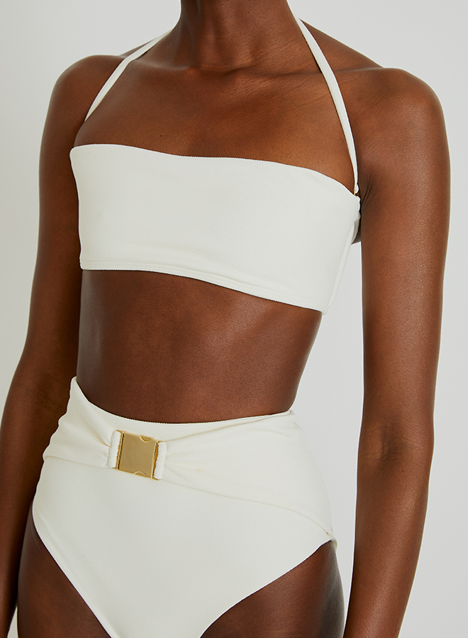 Off White Bandeau Buckle Hot Pants 