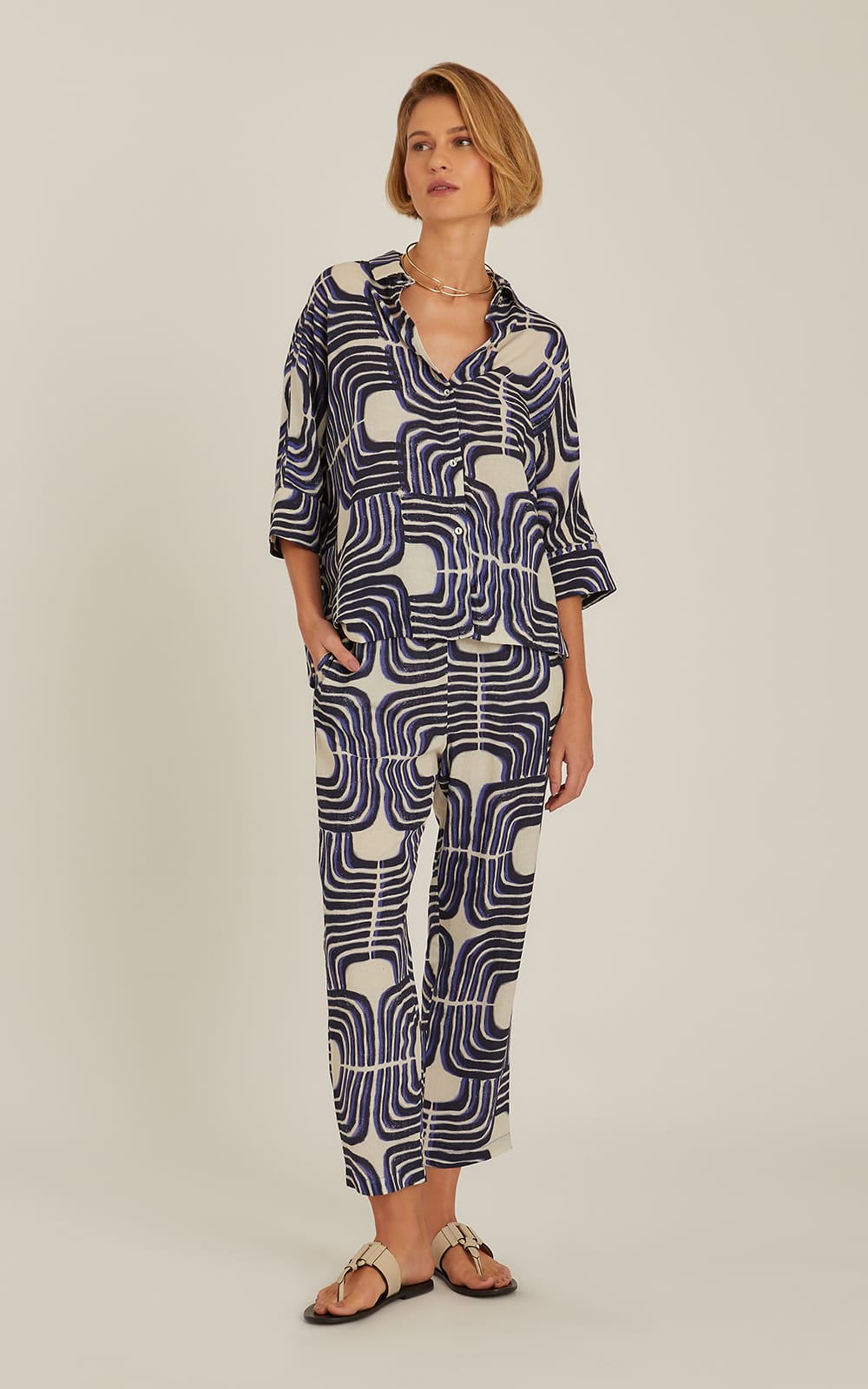 PAROS ELASTIC WAISTBAND PANTS