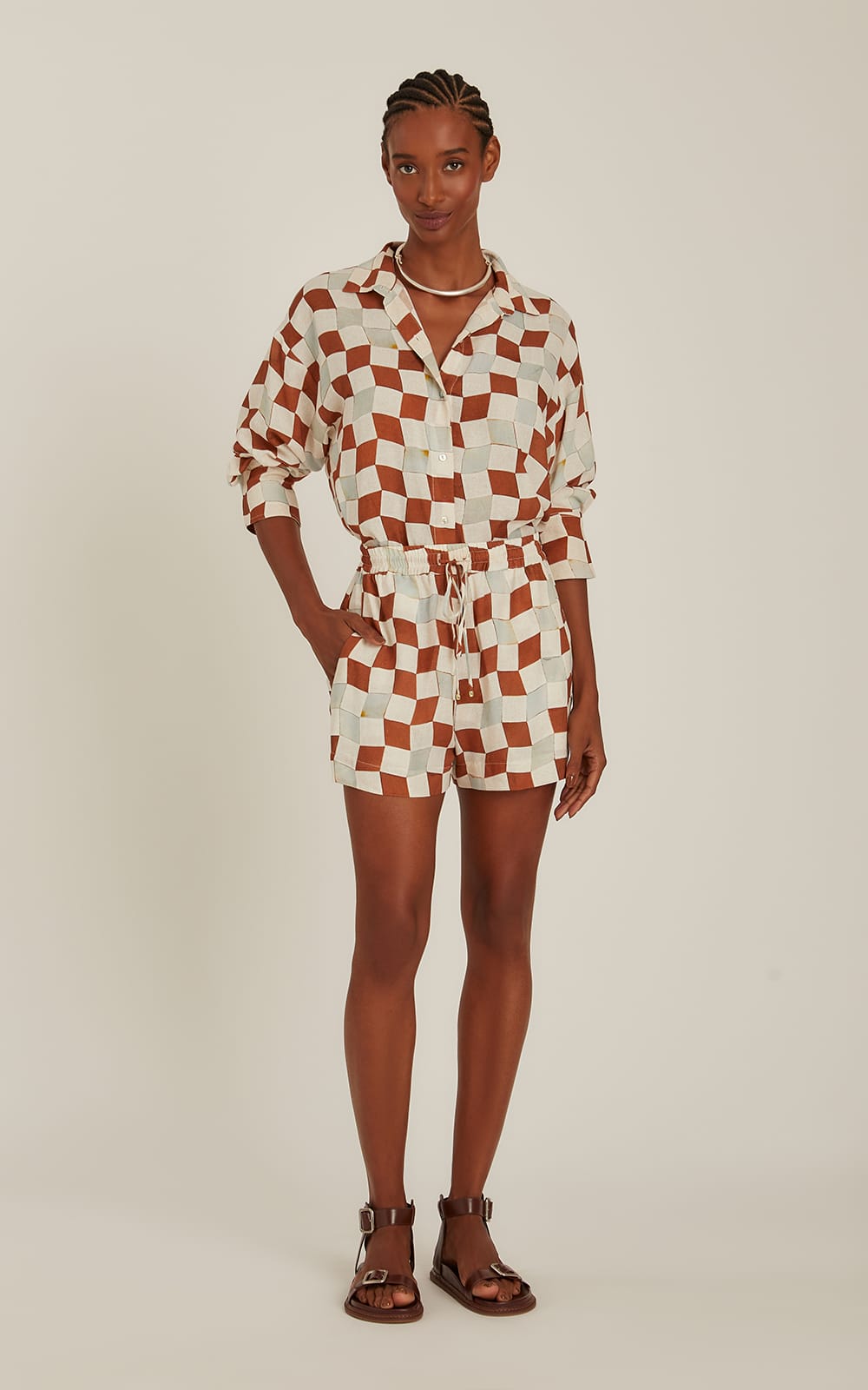 CASABLANCA ELASTIC WAIST SHORTS