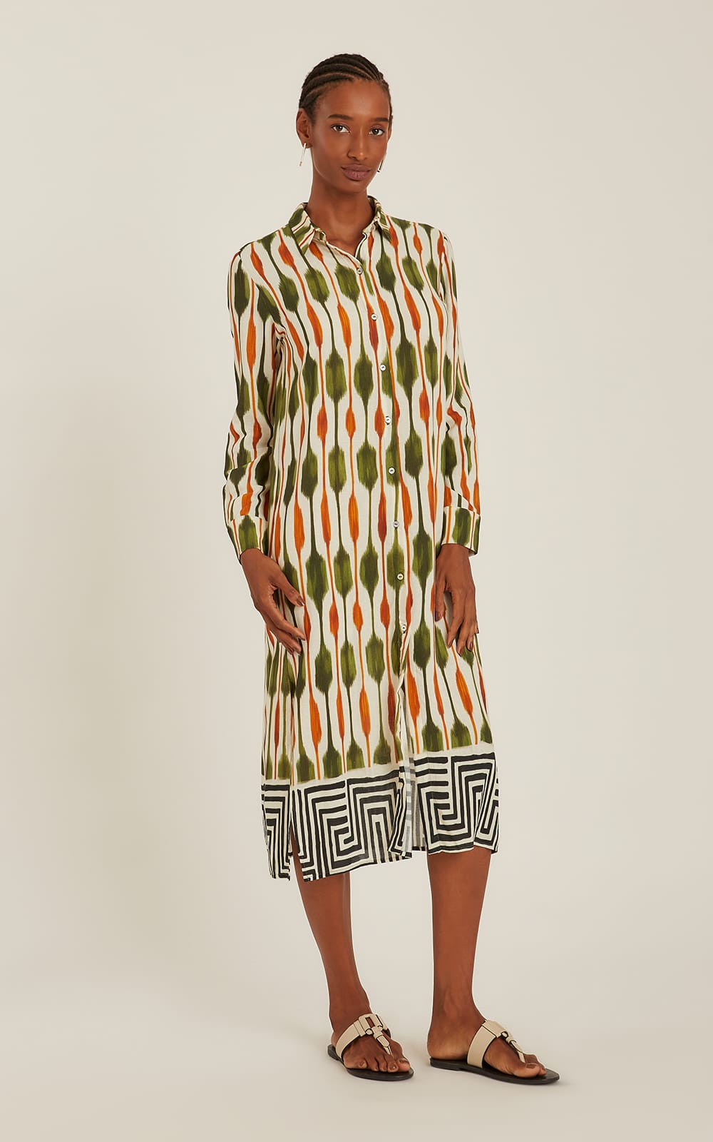 TANZANIA BACK PLEATED SHIRT DRESS