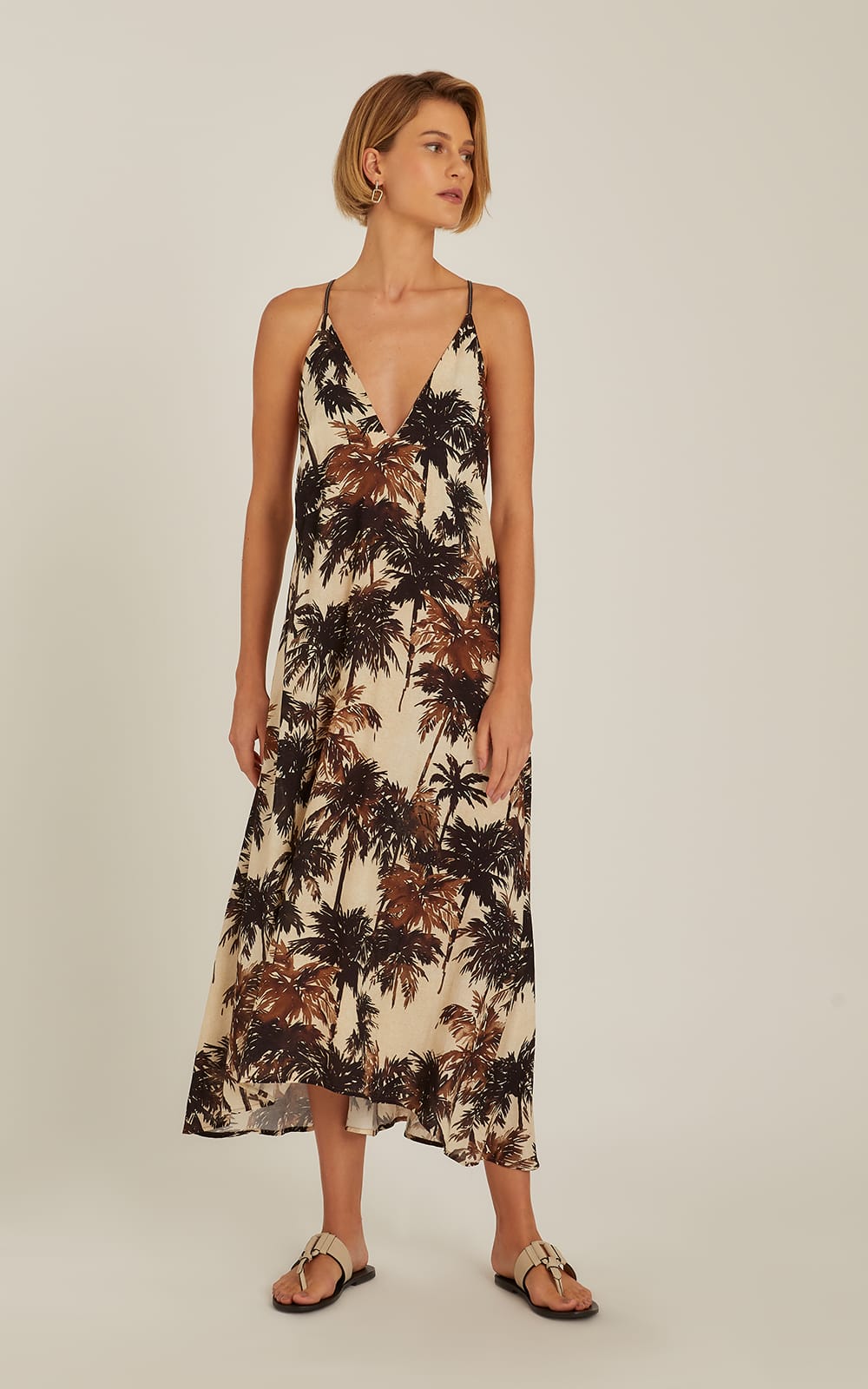 CORUMBAU DRESS WITH LEATHER STRAPS