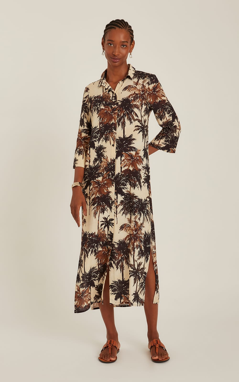 CORUMBAU SIDE SLIT LONG SHIRT DRESS