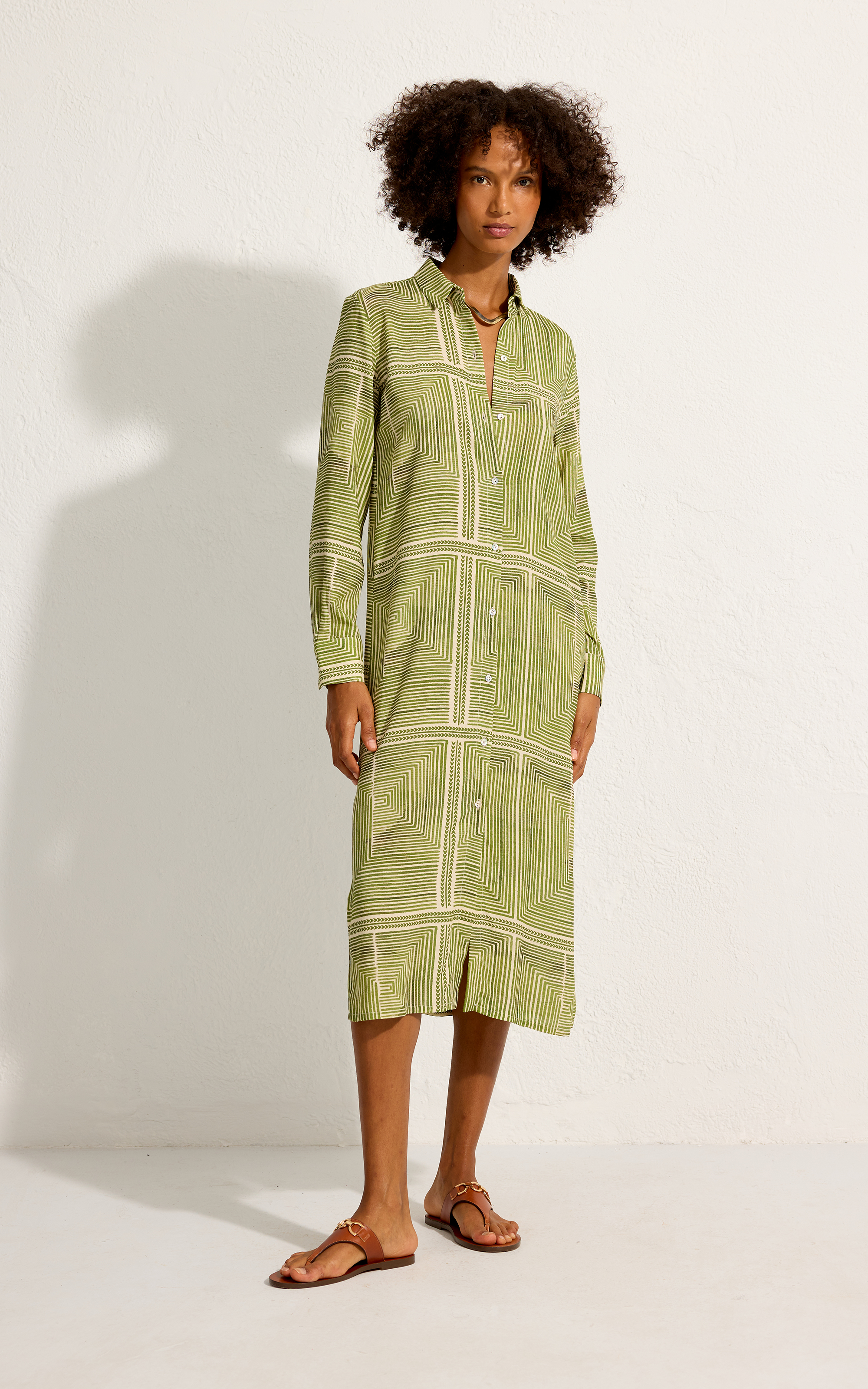 LABYRINTH BACK PLEAT LONG CHEMISIER