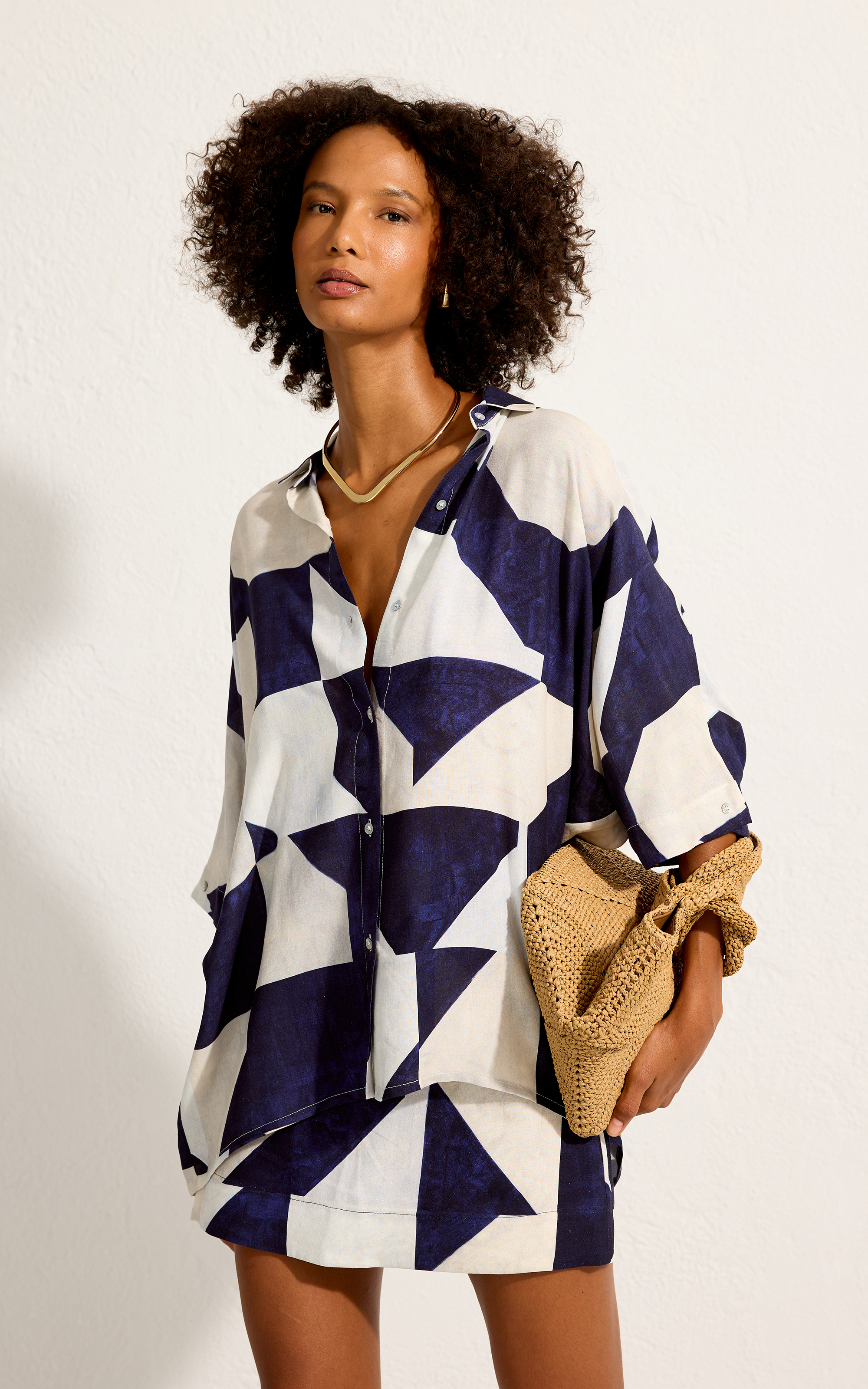 ABSTRACT OVERSIZED CUT SHIRT
