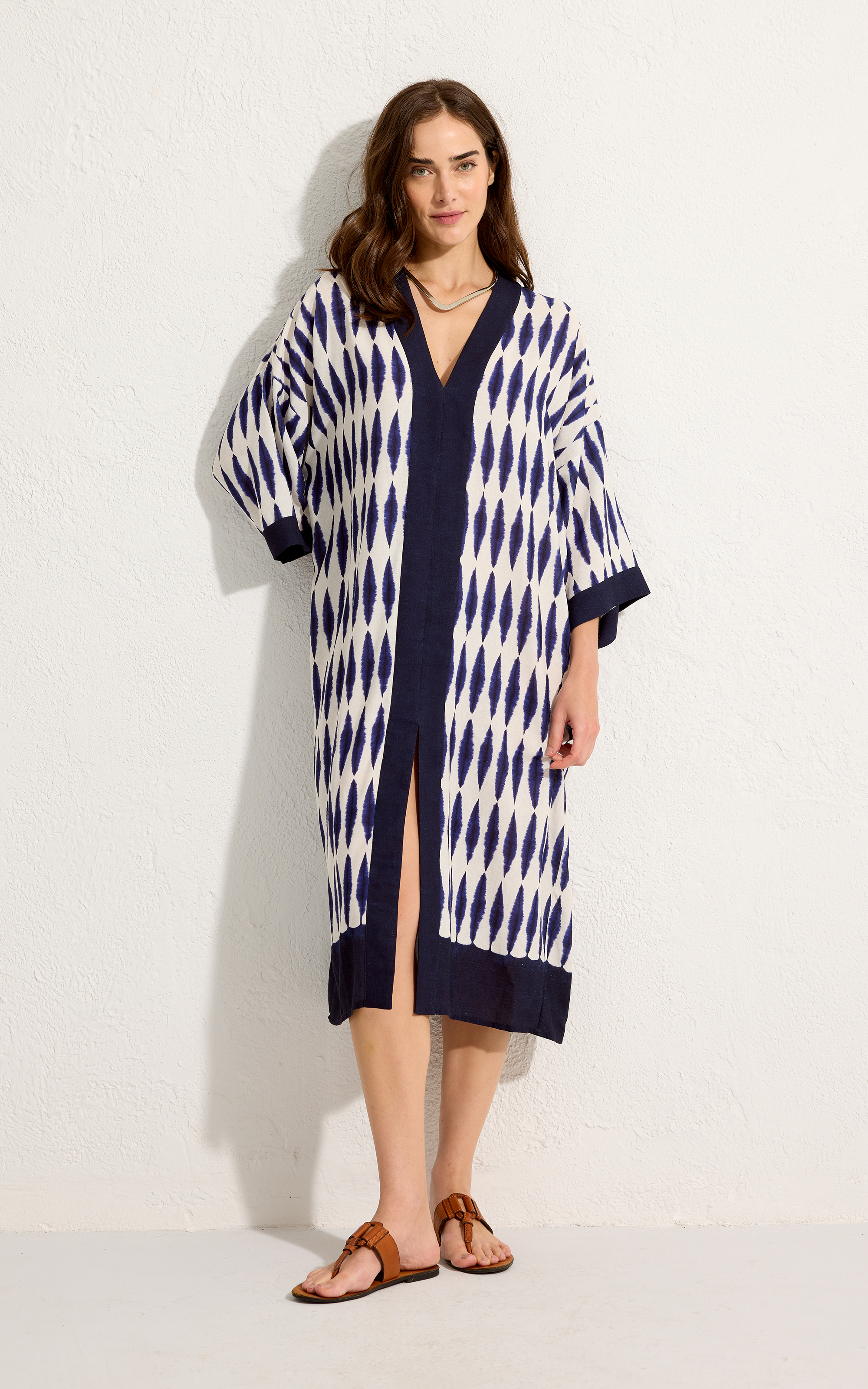 FORMENTERA V NECK KAFTAN