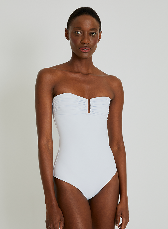 White Drop Bandeau Maillot