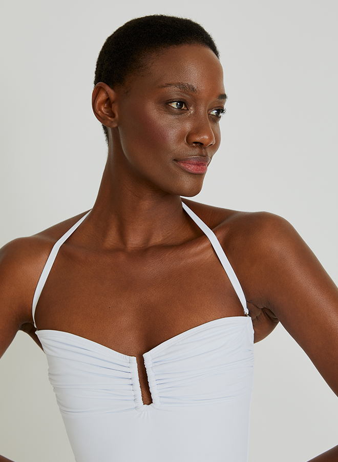 White Drop Bandeau Maillot