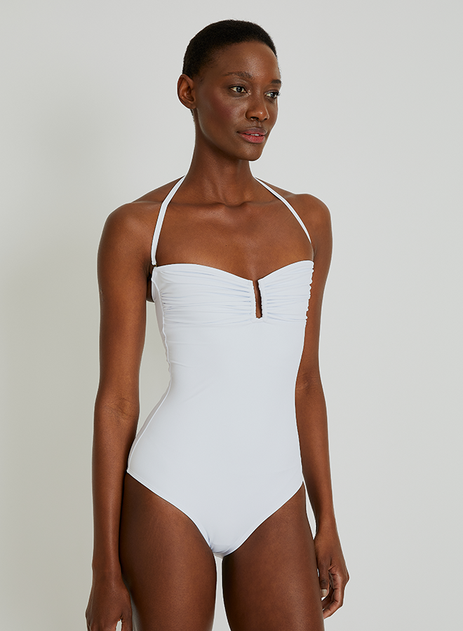 White Drop Bandeau Maillot