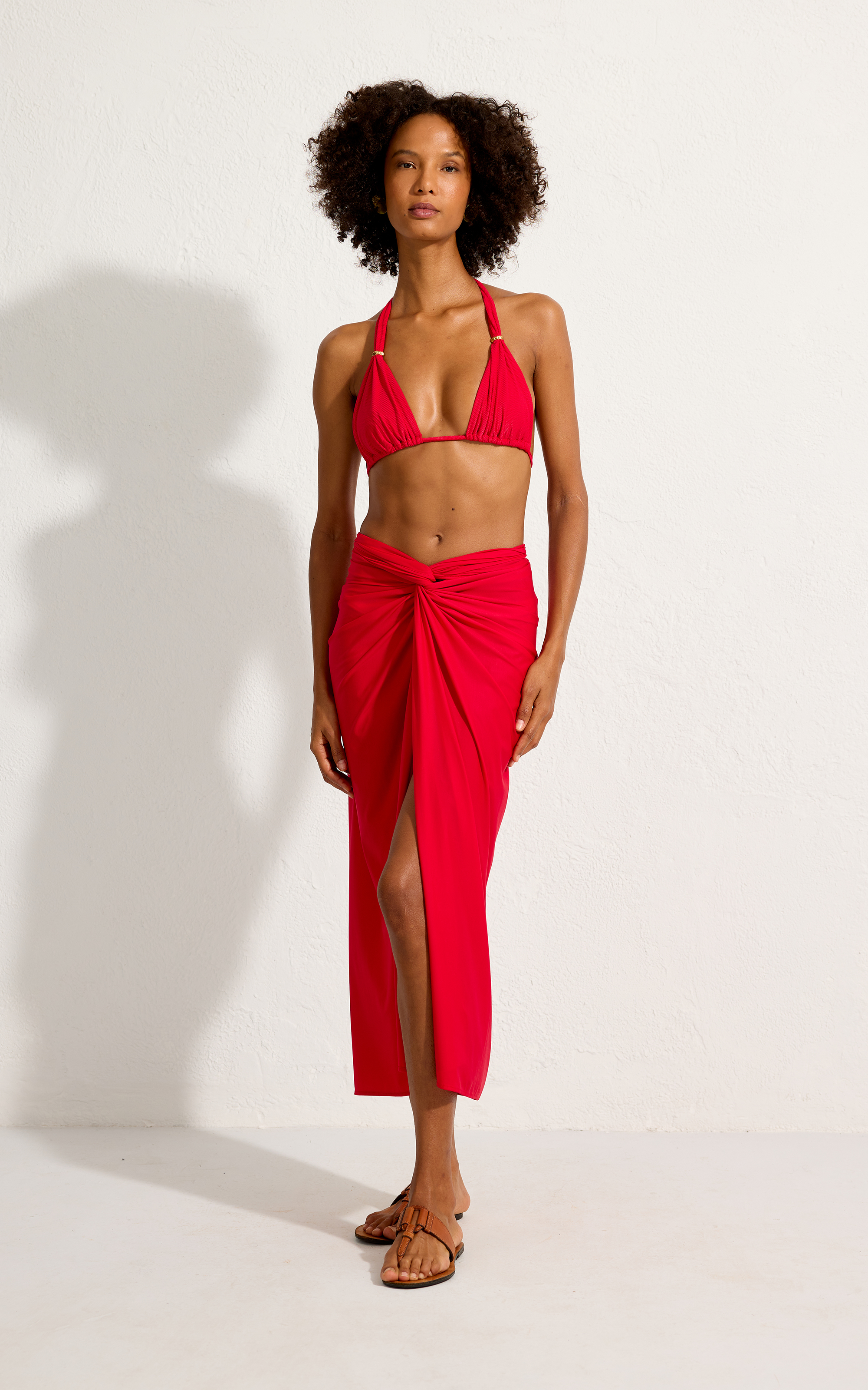 LYCHEE RED KNOT SARONG