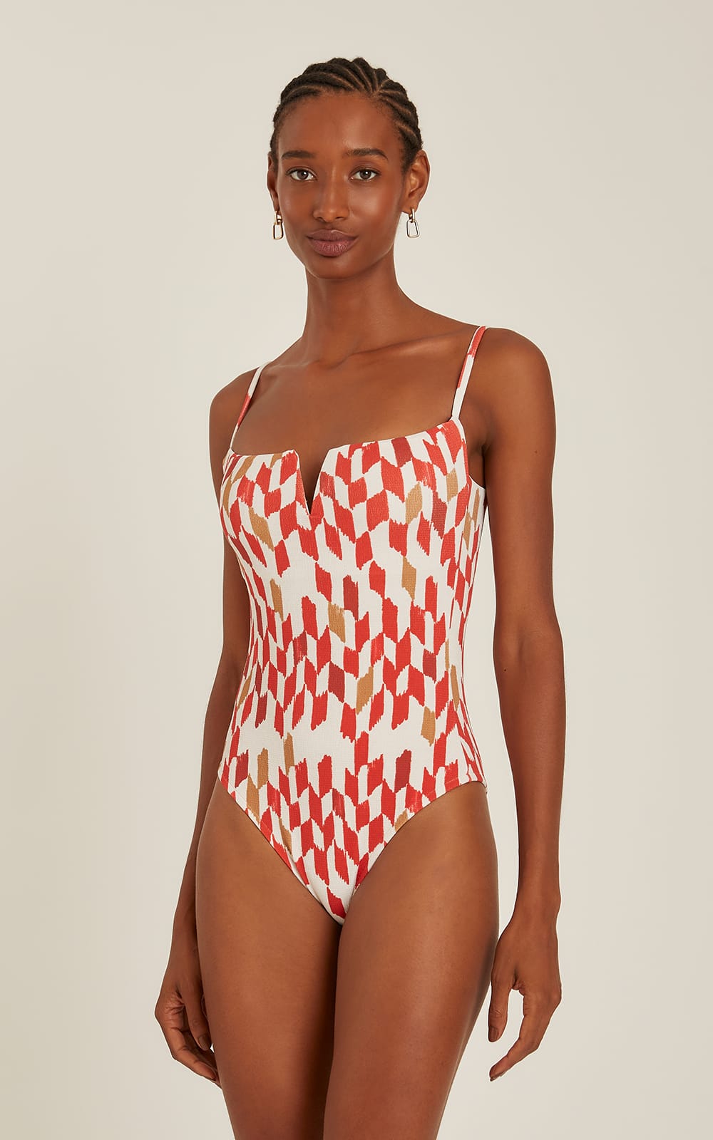 JAIPUR STRAIGHT V NECK ONE PIECE