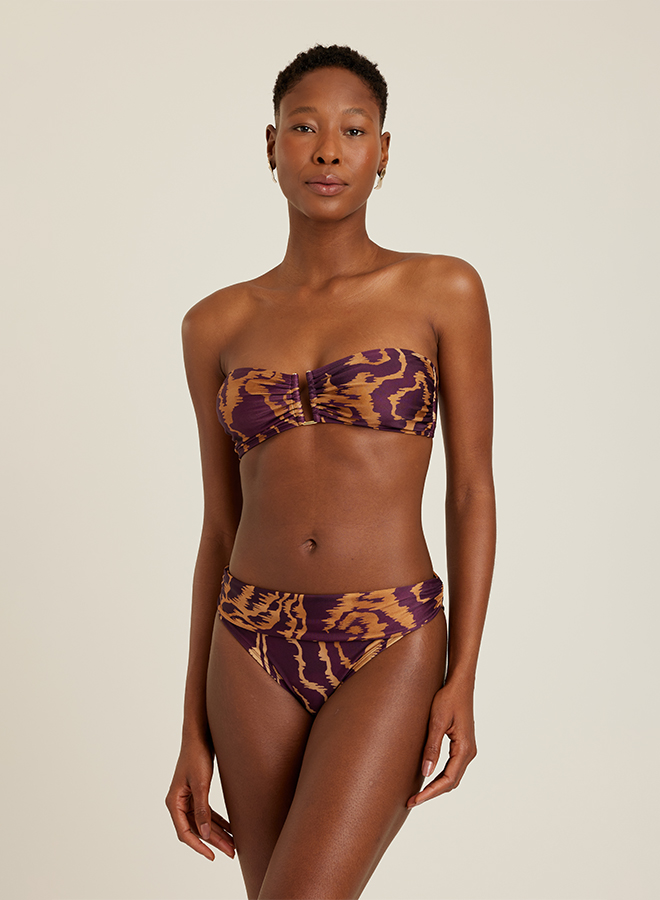 CLIFFS BANDEAU RUCHED BIKINI 