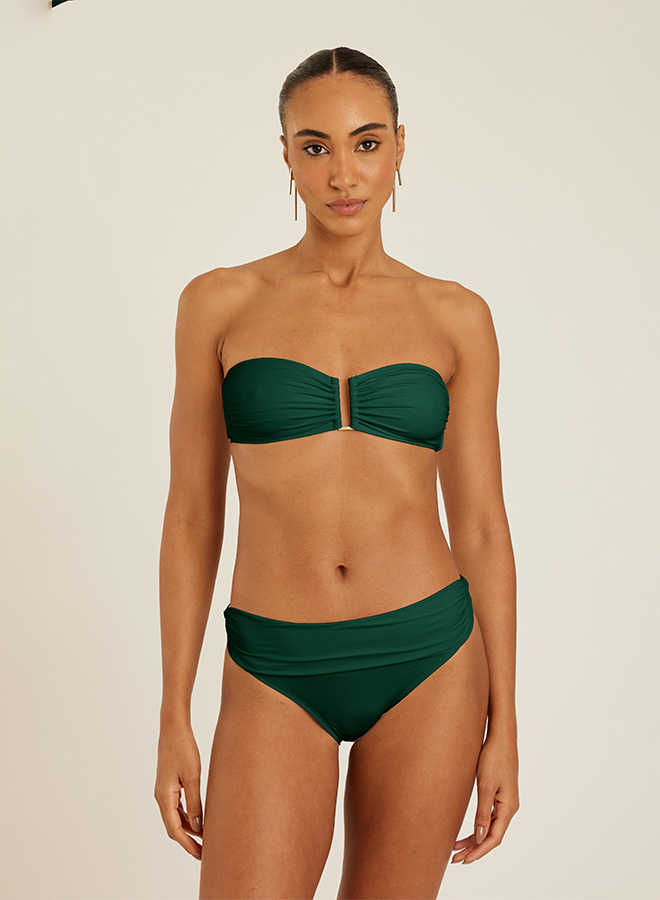 FOREST  BIO DROP BANDEAU RUCHED BIKINI 