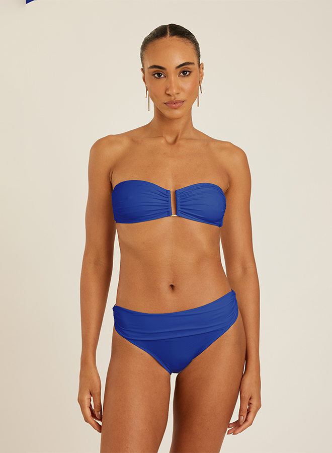ULTRAMARINE DROP BANDEAU RUCHED BIKINI 