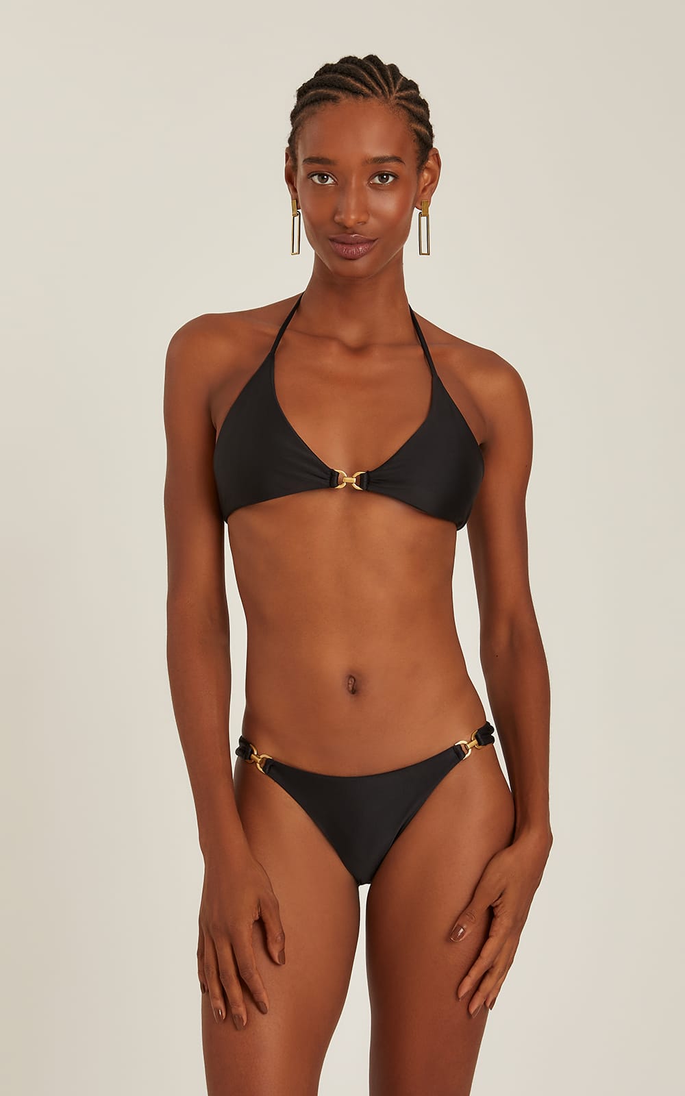BLACK TRIANGLE FRONT DETAIL BIKINI