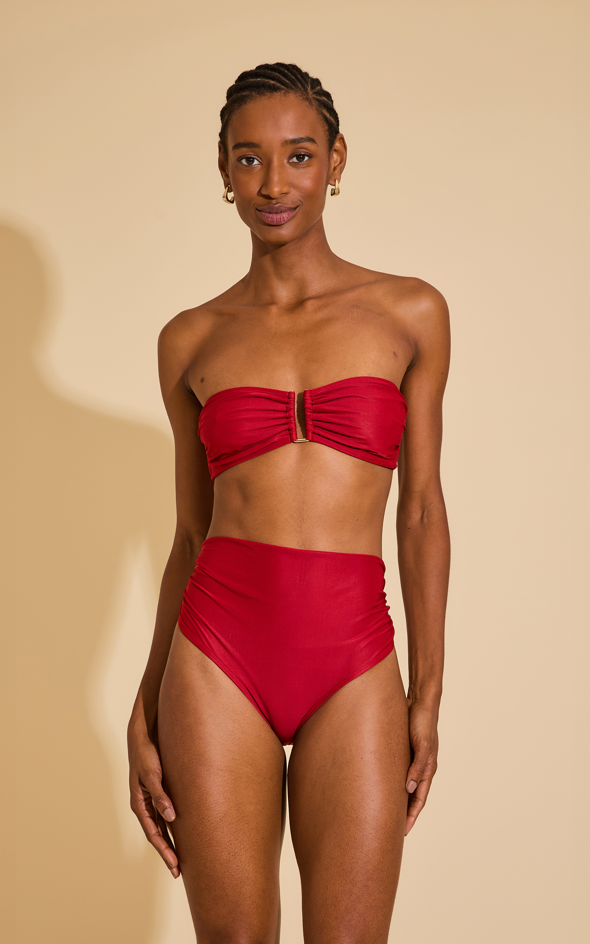 PERSIAN DROP BANDEAU RUCHED HW BIKINI