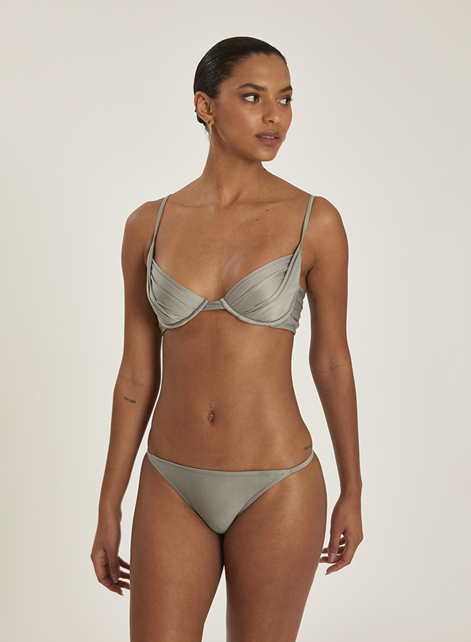 BETON PLEATED DEMI SIDE STRING BIKINI