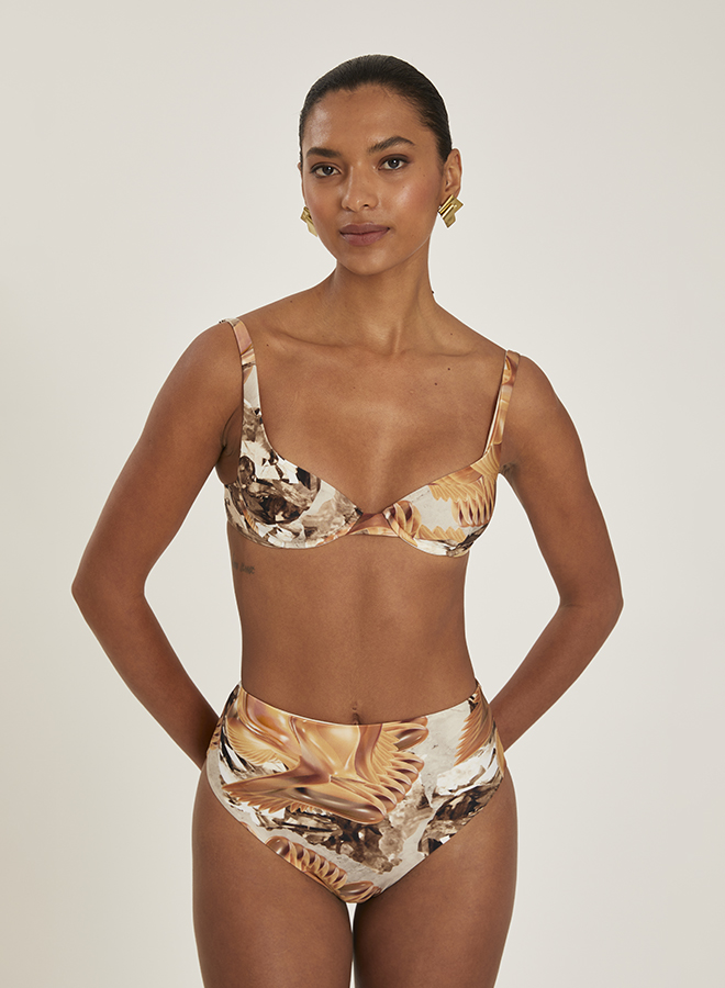 PYRITE DEMI HIGH LEG BIKINI