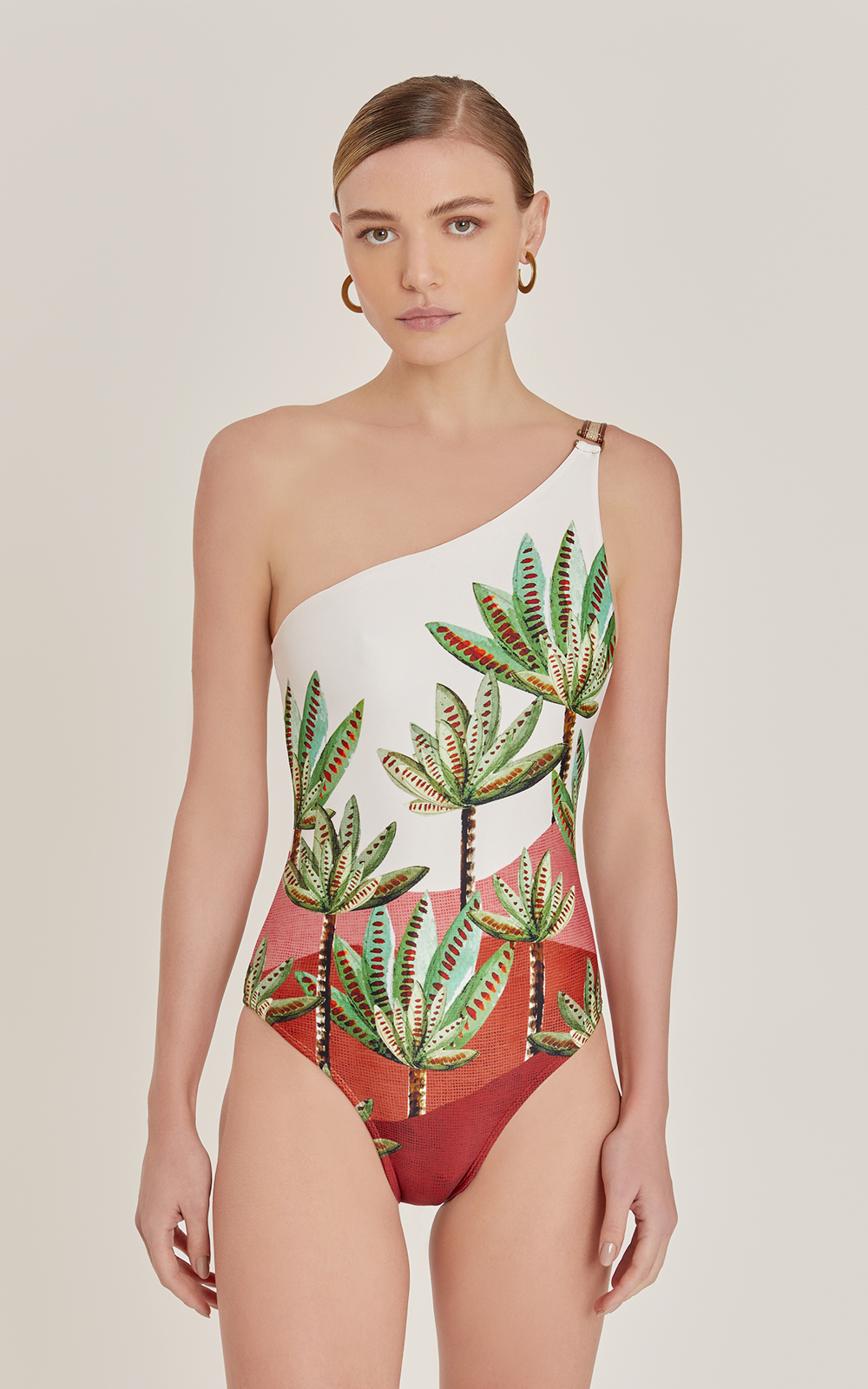 AROEIRA ONE SHOULDER DETAIL ONE PIECE