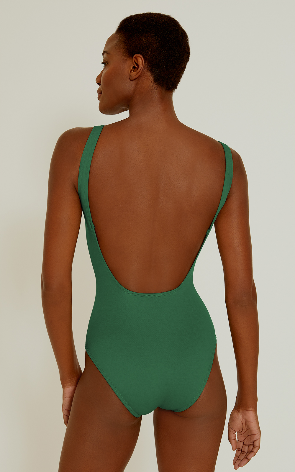 Brunswick Green Embellished Classic One Piece