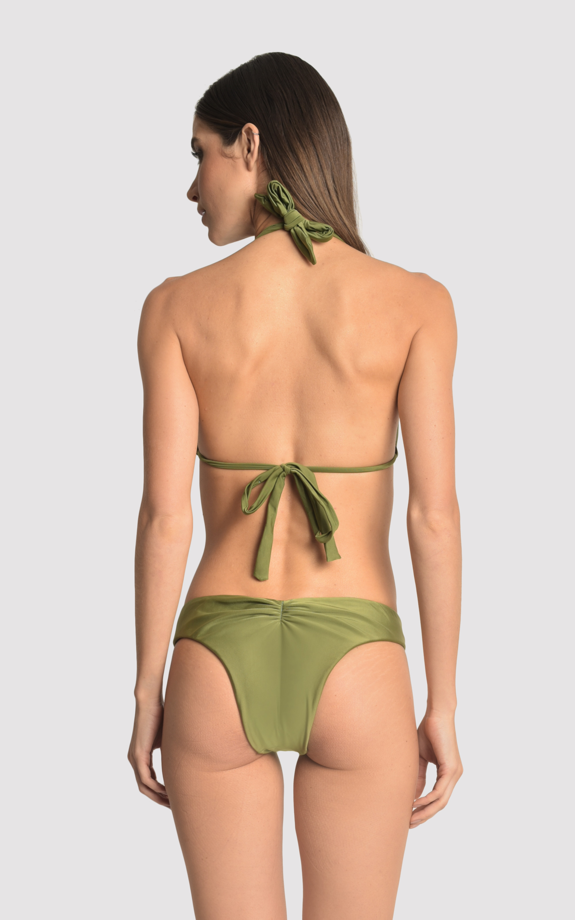 Green Moss Ring Halter Bikini 