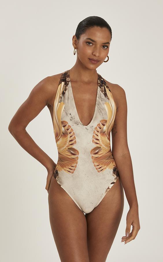 PYRITE DEEP V BACK STRAP ONE PIECE