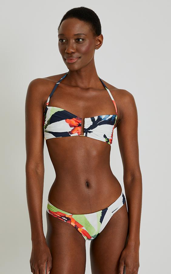 Buzios Drop Bandeau Draped Bikini