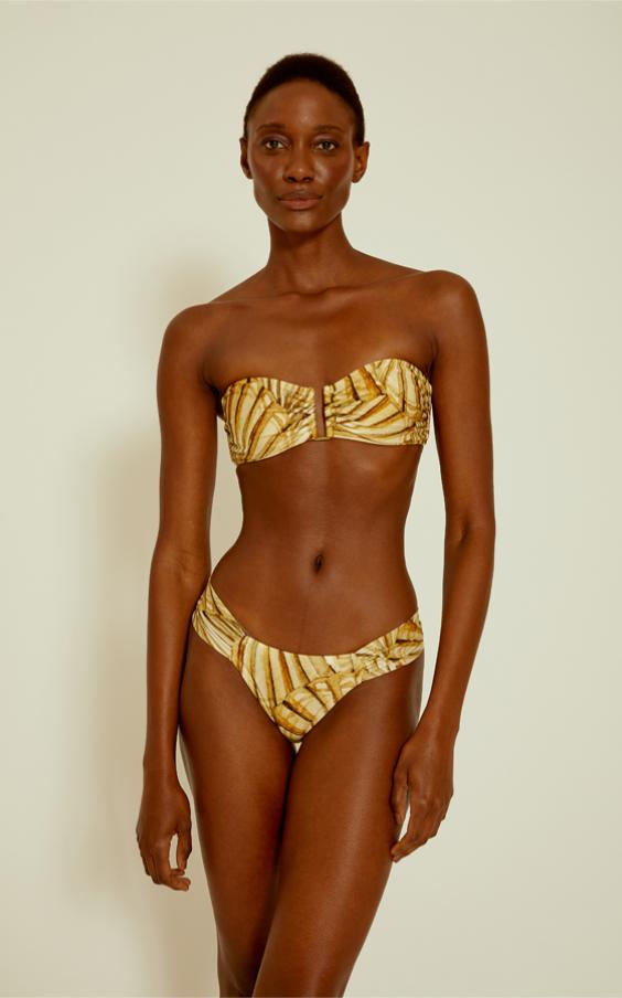 Amalfi Drop Bandeau Draped Bikini