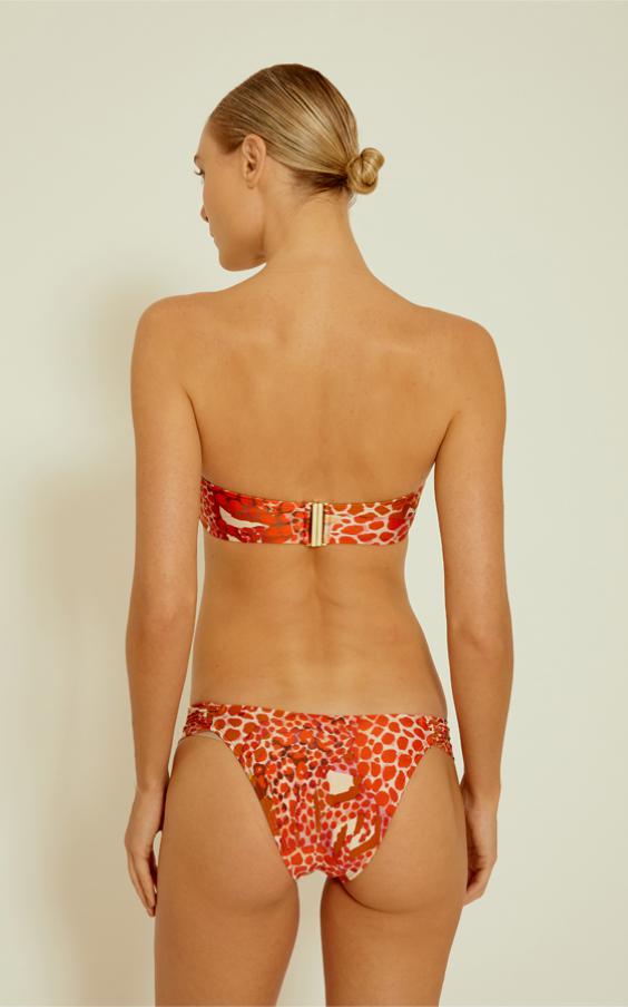 Artsy Crab Drop Bandeau Draped Bikini