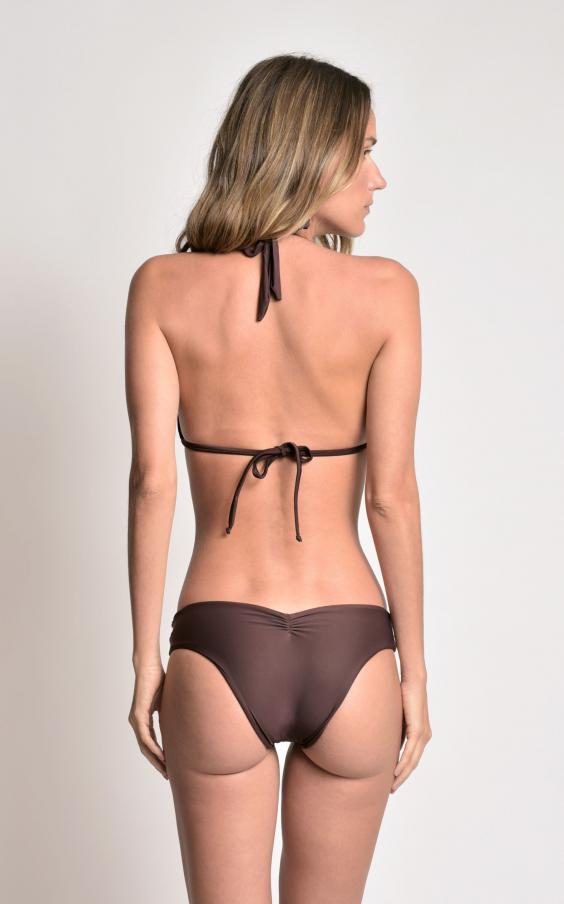 Chocolate Adjustable Accessory Halter Bikini