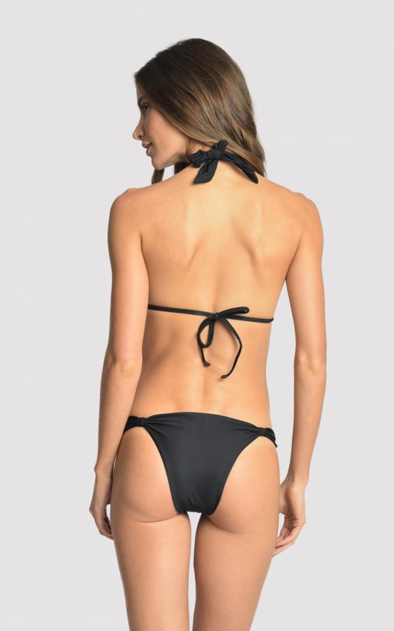 Black Adjustable Padded Halter Bikini
