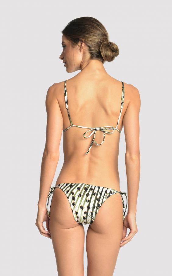 Cheetah Long Halter String Bikini 